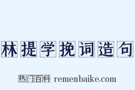 林提学挽词造句是什么意思的图片
